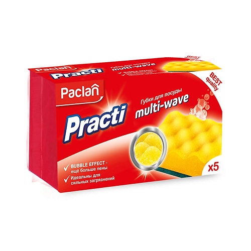 

PACLAN Practi Multi-Wave Губки для посуды, Practi Multi-Wave Губки для посуды