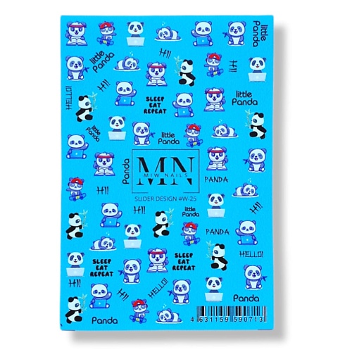 MIW NAILS Слайдер дизайн для ногтей на любой фон W-25