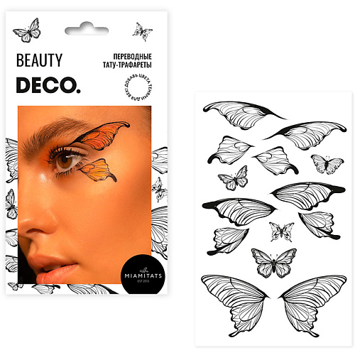 

DECO. Набор тату стрелок-трафаретов EYELINER by Miami tattoos переводных, Набор тату стрелок-трафаретов EYELINER by Miami tattoos переводных