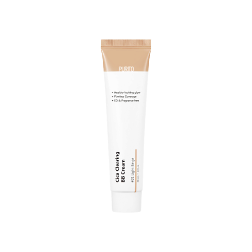 

PURITO BB Крем для чувствительной кожи Cica Clearing bb Cream #21 Light Beige 30.0, BB Крем для чувствительной кожи Cica Clearing bb Cream #21 Light Beige