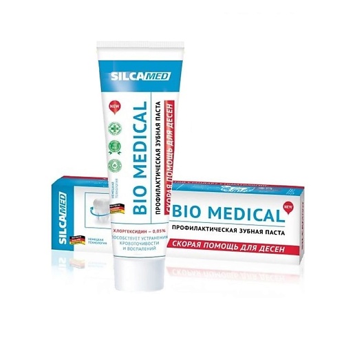 

SILCAMED Лечебная зубная паста против кровоточивости десен и воспаления BIO MEDICAL 130, Лечебная зубная паста против кровоточивости десен и воспаления BIO MEDICAL