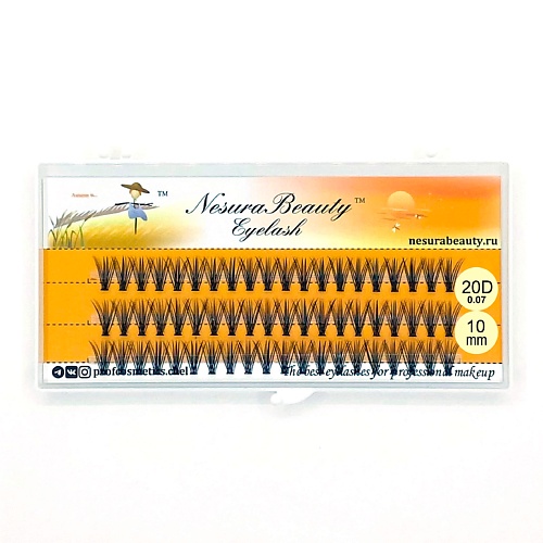 

NESURABEAUTY Ресницы пучки 20D(0.07) 10.0, Ресницы пучки 20D(0.07)