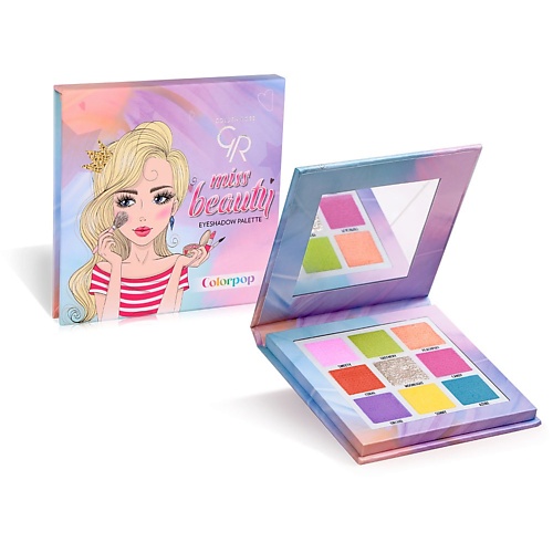 

GOLDEN ROSE Палетка теней для макияжа глаз серии Miss Beauty Eyeshadow Palette Colorpop, Палетка теней для макияжа глаз серии Miss Beauty Eyeshadow Palette Colorpop