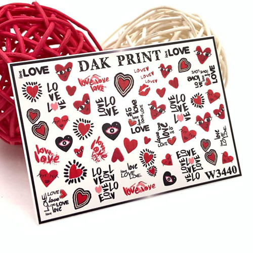 

DAK PRINT Слайдер-дизайн для ногтей W3440, Слайдер-дизайн для ногтей W3440