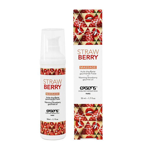 

EXSENS Разогревающее массажное масло Gourmet STRAWBERRY 50.0, Разогревающее массажное масло Gourmet STRAWBERRY