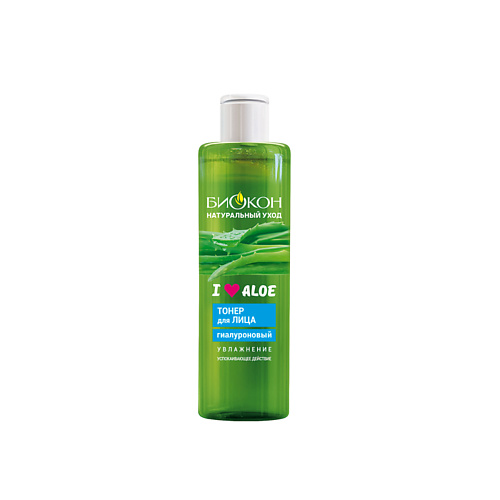 

БИОКОН Тонер для лица гиалуроновый "I love aloe" 200.0, Тонер для лица гиалуроновый "I love aloe"