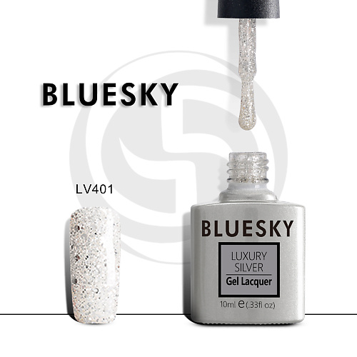 

BLUESKY Гель-лак Luxury Silver LV406, Гель-лак Luxury Silver LV406