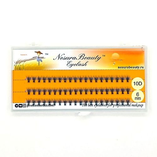 

NESURABEAUTY Накладные ресницы пучки 10D 6.0, Накладные ресницы пучки 10D