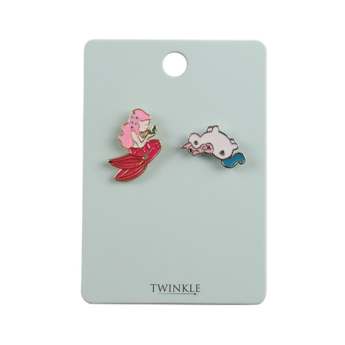 

TWINKLE Броши 2 шт. Unicorn + Mermaid, Броши 2 шт. Unicorn + Mermaid
