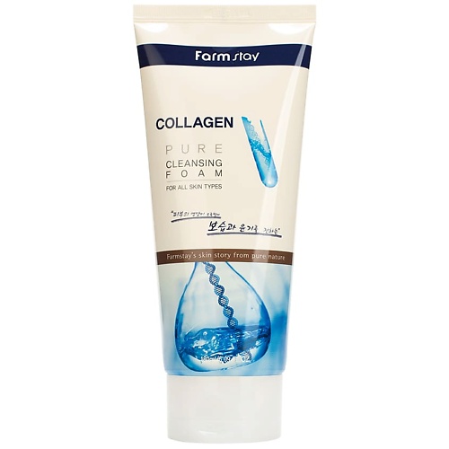 

FARMSTAY Пенка очищающая для лица с коллагеном Collagen Pure Cleansing Foam, Пенка очищающая для лица с коллагеном Collagen Pure Cleansing Foam