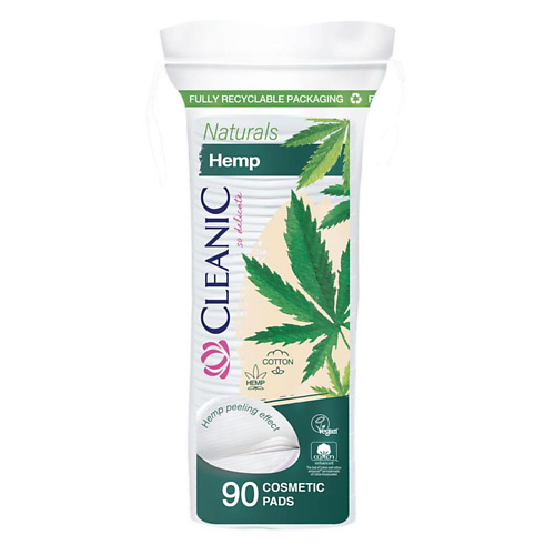 

CLEANIC Naturals Hemp Ватные диски гигиенические пилинг 90.0, Naturals Hemp Ватные диски гигиенические пилинг