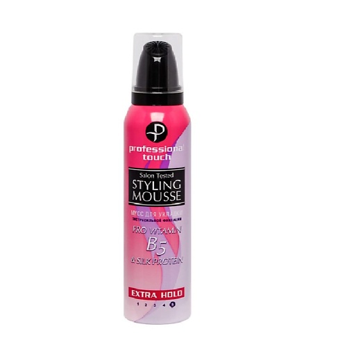 

PROFESSIONAL TOUCH Мусс для волос B5& silk protein (экстрасильной фиксации) 150.0, Мусс для волос B5& silk protein (экстрасильной фиксации)