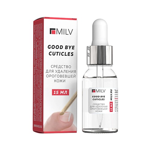 

MILV Гель для удаления ороговевшей кожи Кератогель щелочной GOOD BYE CUTICLES 15, Гель для удаления ороговевшей кожи Кератогель щелочной GOOD BYE CUTICLES