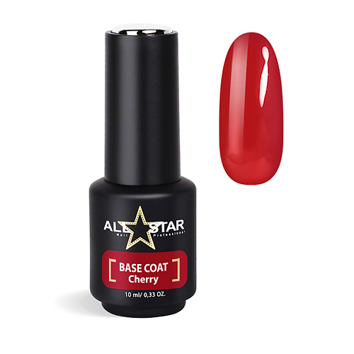 ALL STAR PROFESSIONAL Пластичная цветная база для ногтей BASE COAT Red 450₽