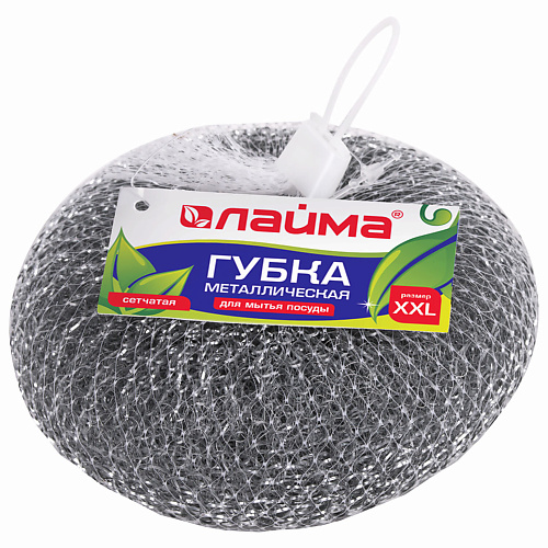 

LAIMA Губка (мочалка) для посуды металлическая, Губка (мочалка) для посуды металлическая