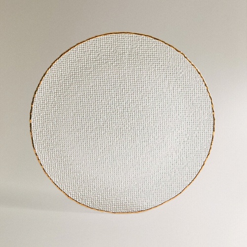 

ZARA HOME Cтеклянная тарелка с золотой каймой 33 x 2 x 33, Cтеклянная тарелка с золотой каймой 33 x 2 x 33