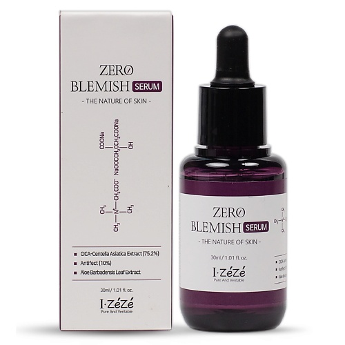 

IZEZE Сыворотка с экстрактом азиатской центеллы Zero Blemish Serum 30.0, Сыворотка с экстрактом азиатской центеллы Zero Blemish Serum