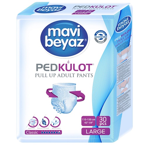 

MAVI BEYAZ Подгузники-трусики для взрослых - L 30, Подгузники-трусики для взрослых - L