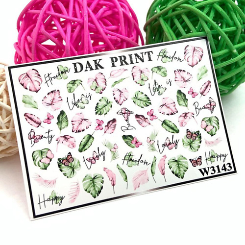 Слайдеры DAK PRINT Слайдер-дизайн для ногтей W3143