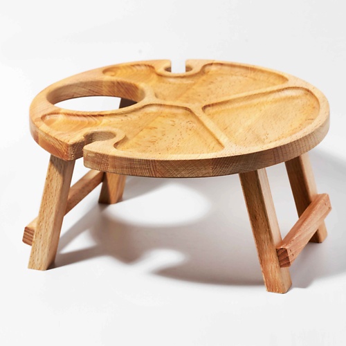 

PLATES AND MORE Винный столик из дерева, Винный столик из дерева