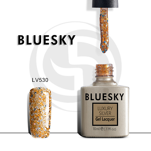 

BLUESKY Гель-лак Luxury Silver LV555, Гель-лак Luxury Silver LV555