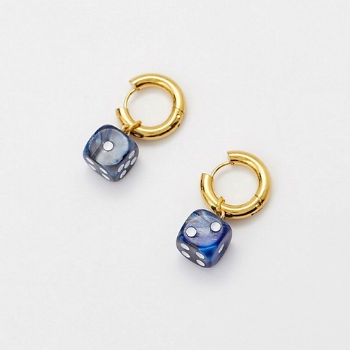 

PABUR Серьги CUBE BLUE, Серьги CUBE BLUE