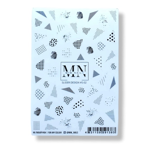MIW NAILS Наклейки для ногтей (самоклеющиеся слайдеры) геометрия