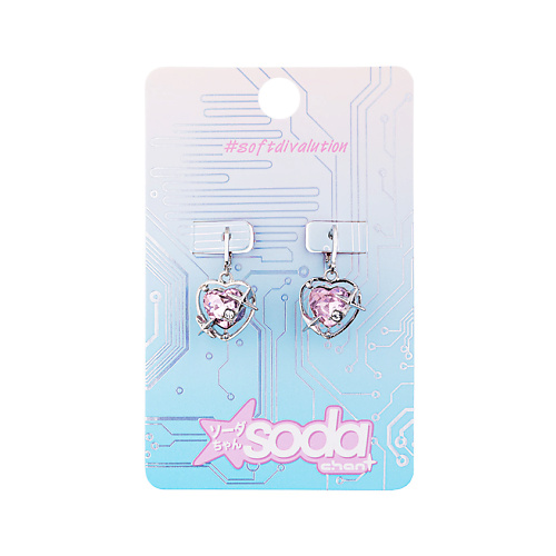 

SODA Chan Серьги Pink Heart #softdivalution, Chan Серьги Pink Heart #softdivalution