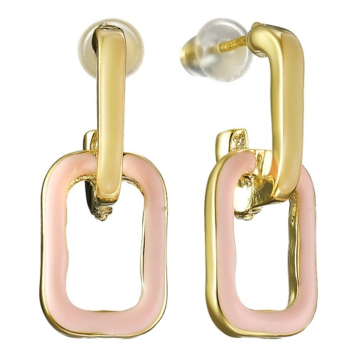 

UVI JEWELLERY Золотистые серьги с эмалью белого и голубого цвета, Золотистые серьги с эмалью белого и голубого цвета