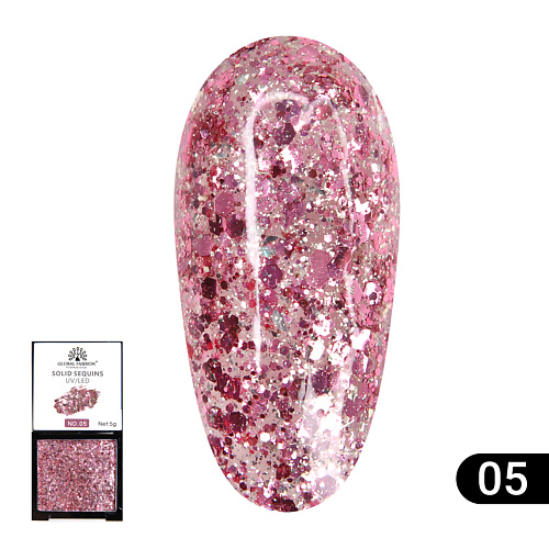 

GLOBAL FASHION Гель-краска с глиттером, Solid Sequins color gel 01, Гель-краска с глиттером, Solid Sequins color gel 01