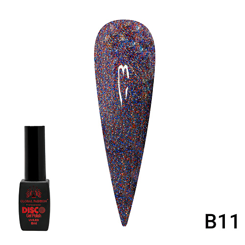 Гель-лак для ногтей GLOBAL FASHION Гель лак Disco Gel Polish светоотражающий A06