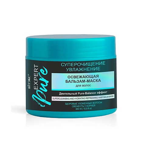 

ВИТЭКС EXPERT PURE Освежающая бальзам-маска для волос суперочищение и увлажнение 300.0, EXPERT PURE Освежающая бальзам-маска для волос суперочищение и увлажнение