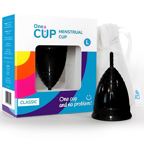 

ONECUP Менструальная чаша Classic черная размер L, Менструальная чаша Classic черная размер L