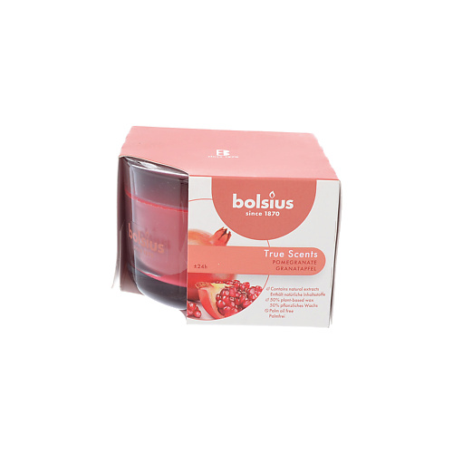 

BOLSIUS Свеча в стекле арома True scents гранат 435, Свеча в стекле арома True scents гранат