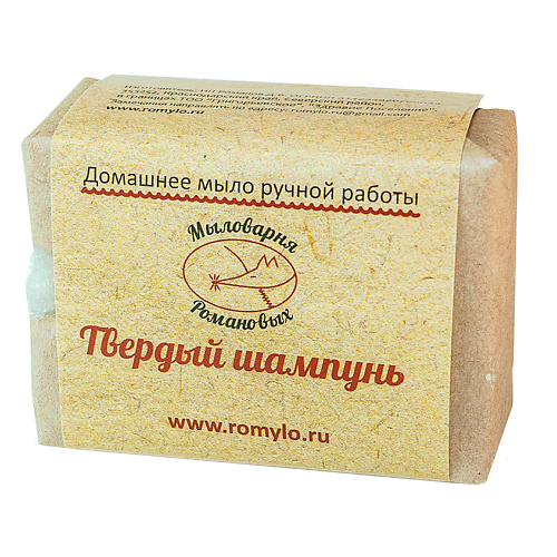

МЫЛОВАРНЯ ДМИТРИЯ И АННЫ РОМАНОВЫХ Твёрдый шампунь 50.0, Твёрдый шампунь