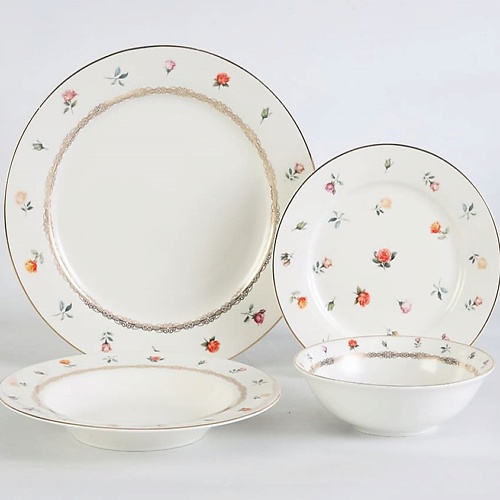 

ARYA HOME COLLECTION Набор столовой посуды из Костяного Фарфора Blossom, Набор столовой посуды из Костяного Фарфора Blossom