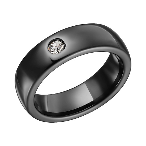 

UVI JEWELLERY Кольцо из черной керамики с прозрачным кристаллом, Кольцо из черной керамики с прозрачным кристаллом