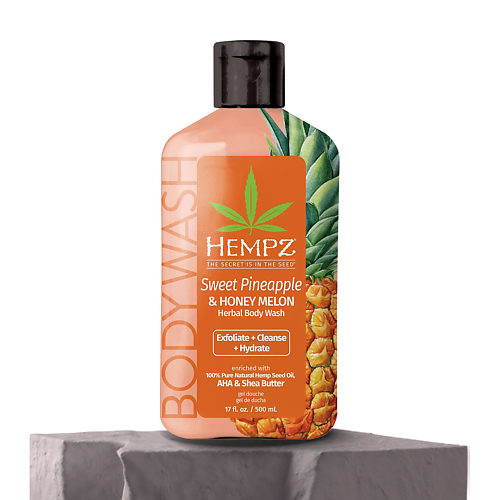 

HEMPZ Гель для душа Ананас и Медовая дыня Sweet Pineapple & Honey Melon Herbal Body Wash 500.0, Гель для душа Ананас и Медовая дыня Sweet Pineapple & Honey Melon Herbal Body Wash