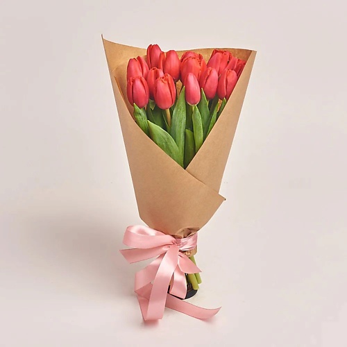 

AZALIANOW ЦВЕТЫ. ПОДАРКИ. ДЕКОР Букет из 15 красных тюльпанов, Букет из 15 красных тюльпанов