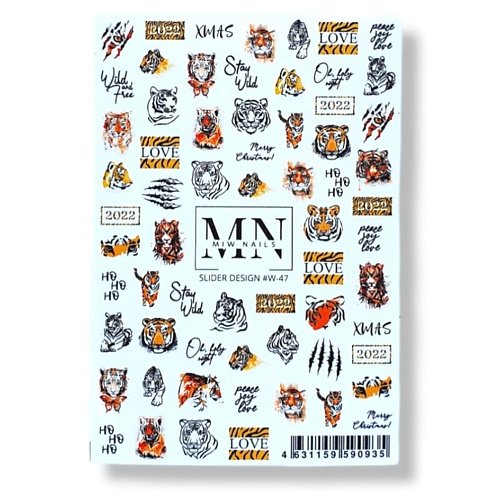 

MIW NAILS Слайдер дизайн для маникюра тигр, Слайдер дизайн для маникюра тигр