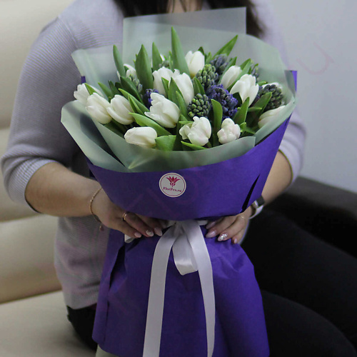 

FLORPRO Белые тюльпаны, синие гиацинты, Белые тюльпаны, синие гиацинты