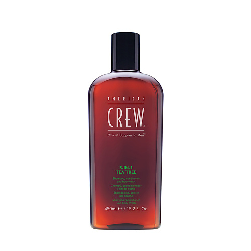

AMERICAN CREW Шампунь, кондиционер и гель для душа 3в1 Чайное дерево Tea Tree 3 in 1, Шампунь, кондиционер и гель для душа 3в1 Чайное дерево Tea Tree 3 in 1