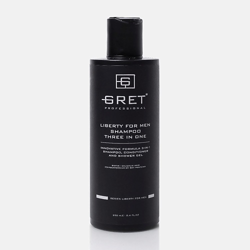 

GRET Professional Шампунь для волос 3 в 1 Liberty for men 250.0, Professional Шампунь для волос 3 в 1 Liberty for men