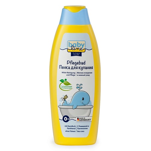 BABY LINE Пенка для купания с ромашкой и пантенолом Pflegebad mit Kamille und Panthenol 892₽