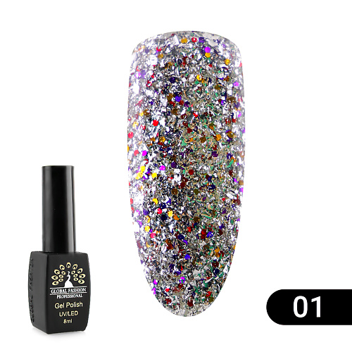 

GLOBAL FASHION Гель лак Shiny 01, Гель лак Shiny 01