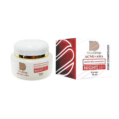 SKINDROP Ночной крем для лица обновляющий Acne+AHA 50.0