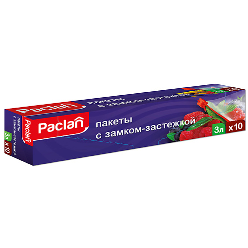 

PACLAN Пакеты с замком-застежкой 3л, 27х28см 10.0, Пакеты с замком-застежкой 3л, 27х28см