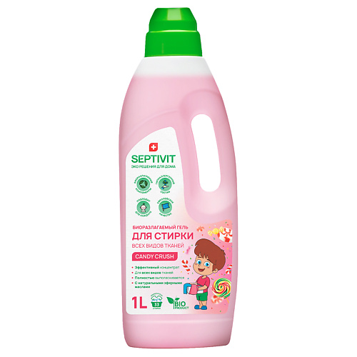

SEPTIVIT Гель для стирки Candy Crush универсальный 1000, Гель для стирки Candy Crush универсальный