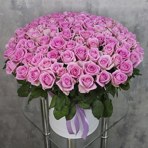 

FLORPRO 101 розовая роза в коробке, 101 розовая роза в коробке