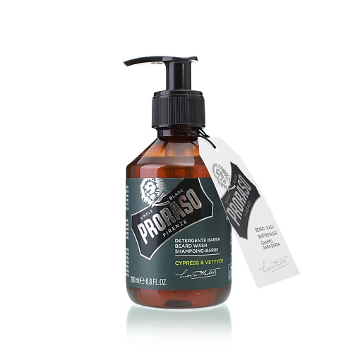 Уход за бородой PRORASO Шампунь для бороды CYPRESS & VETYVER 200.0